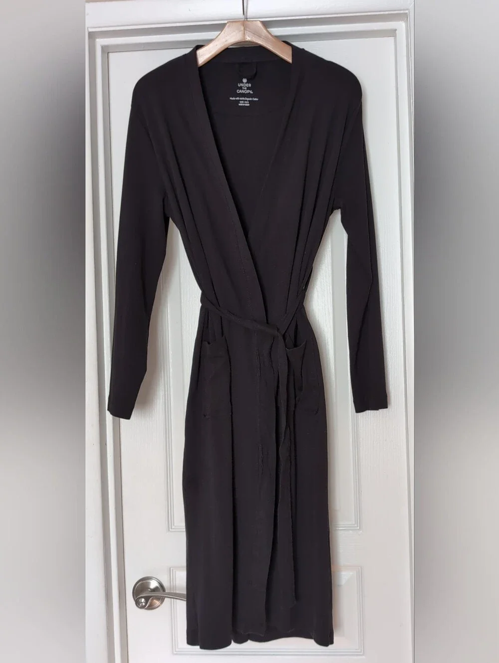 Under The Canopy Organic Cotton Long Sleeve Wrap Robe